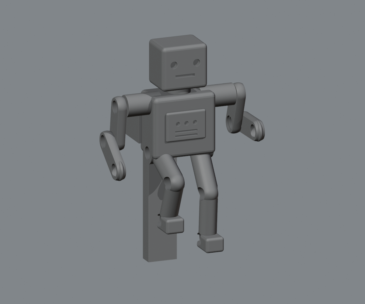 Walking robot exact STL front detail