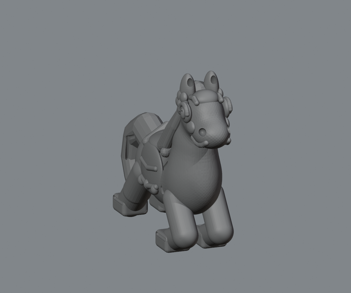 Leaping horses exact STL front detail